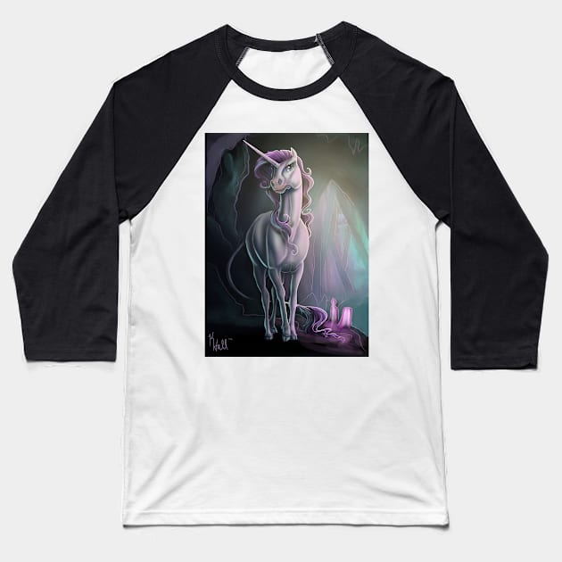 Crystal Unicorn Baseball T-Shirt by Unicornarama